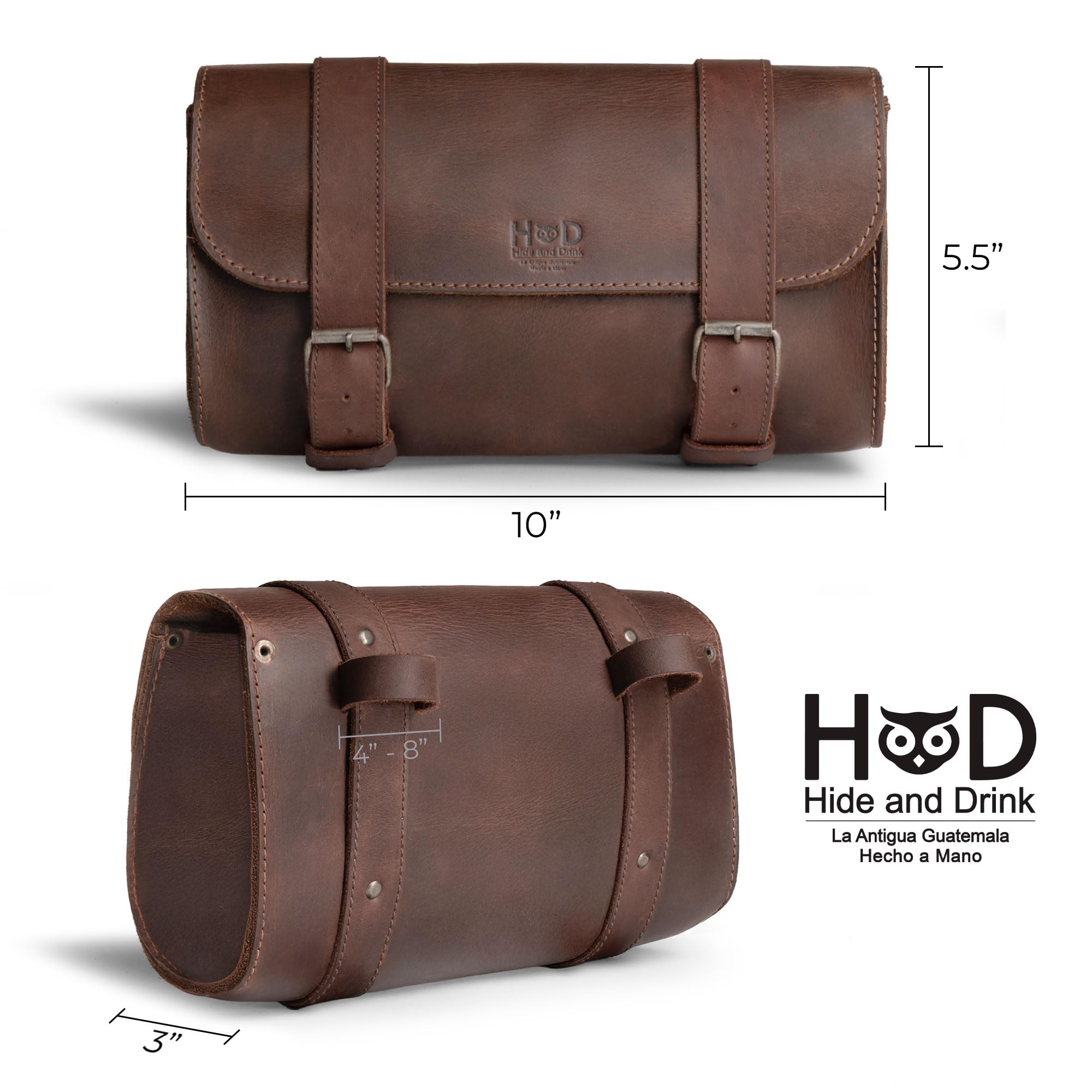 Amazon.com: Hide & Drink, Motorcycle Handlebar Bag with 2